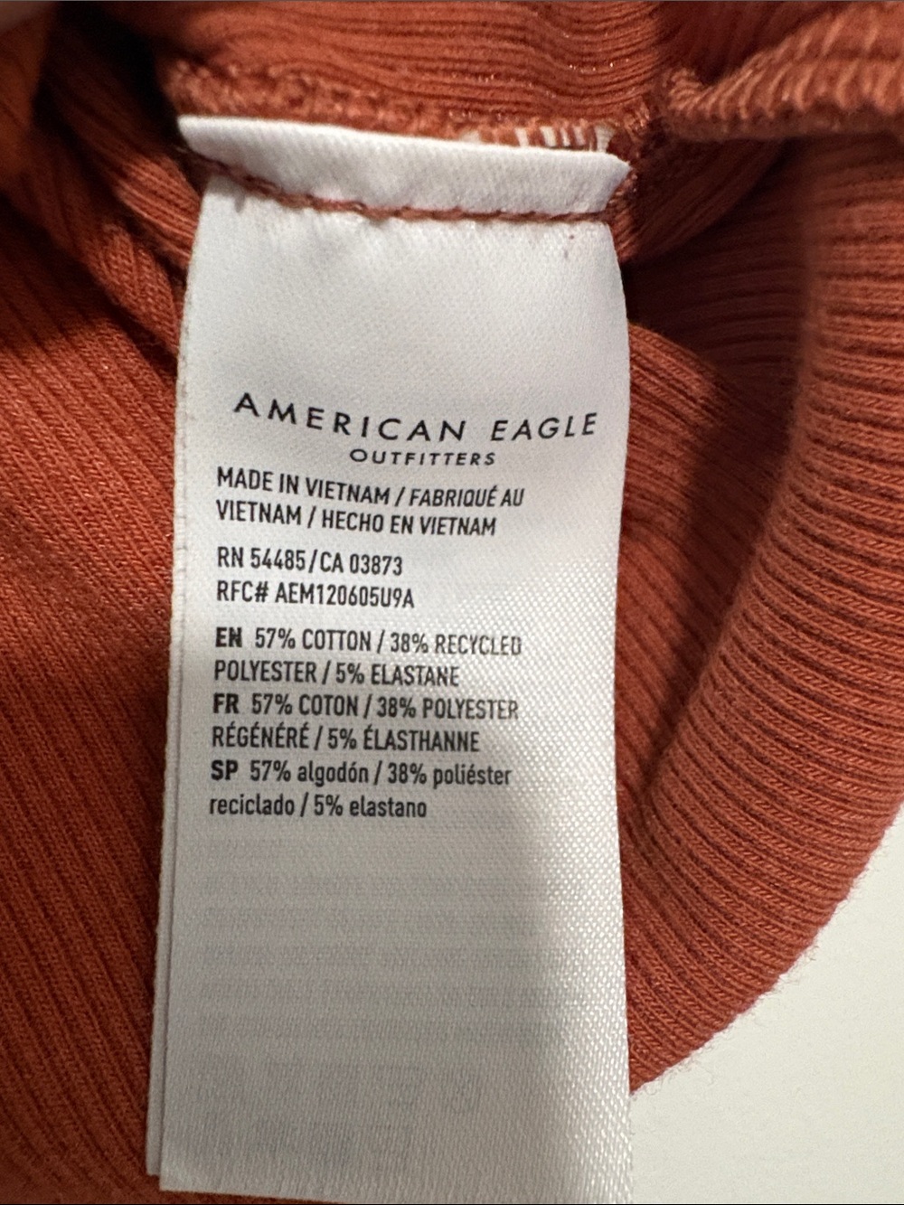 THREE American Eagle cap sleeve ribbed t shirts-sz large - Picture 5 of 5